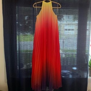 Ombré Halter Maxi Dress